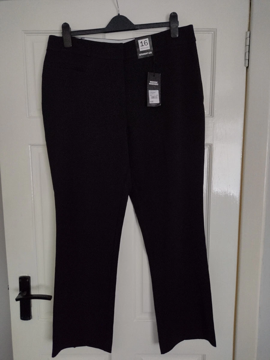 Debenhams The Collection. Work Wear Suit Trousers Size 16. Regular. Black.BNWT
