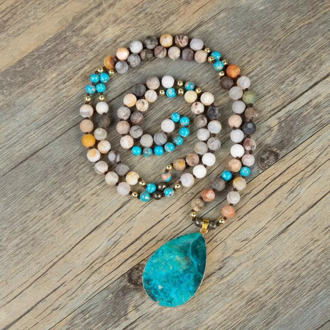Natural hotsell stone pendant