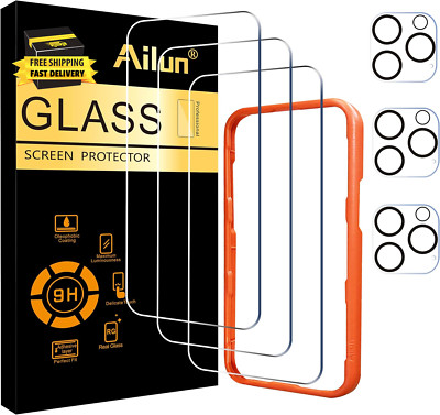 3 Pack Screen Protector for Iphone 16 Pro Max [6.9 Inch] + 3 Pack Camera Lens Pr