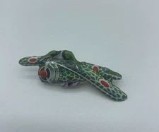 Tin Airplane Pin/Badge from Japanese Airplane Badge Set - 1 Tin Fighter Plane