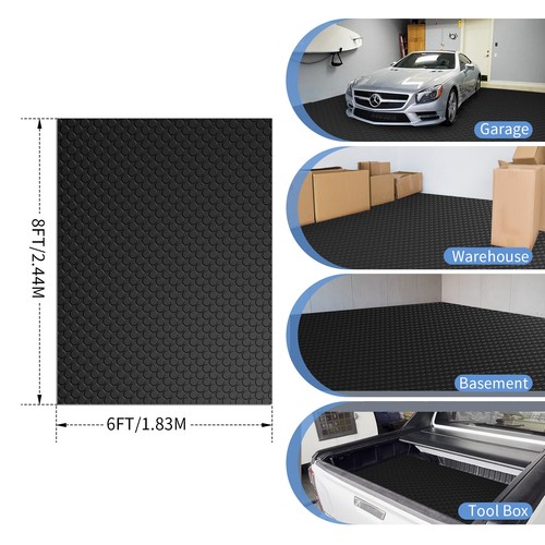 Black Garage Gym Floor Mat Roll PVC Vinyl Cart Truck Flooring Protector Non-Slip - Picture 43 of 69