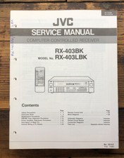 JVC RX-403 BK LBK Receiver Owner  Service Manual  Original 