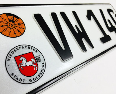 VW Wolfsburg Rear German License Plate (wob) by Z Plates With