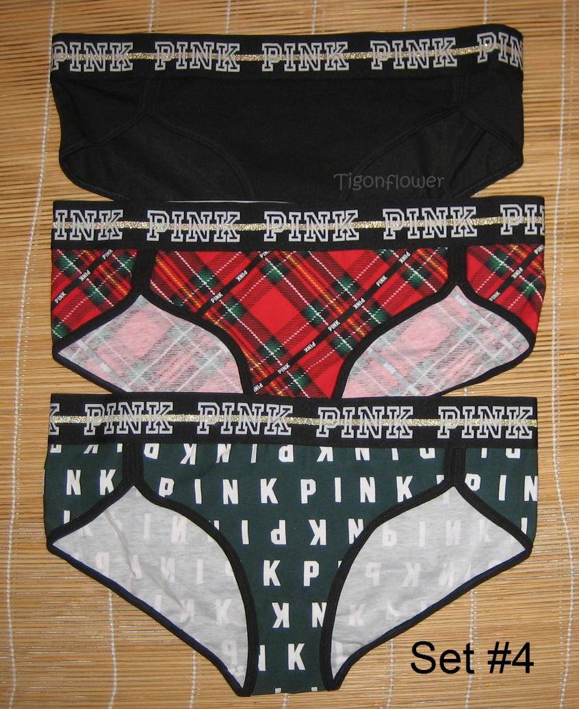 3 Victoria's Secret PINK SPORT LOGO Waistband Panties Low Rise HIPSTER