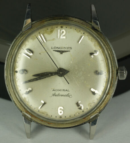 Longines Admiral 1200 años 60 automático Cal. Reparación de piezas de reloj vintage 340 FUNCIONA