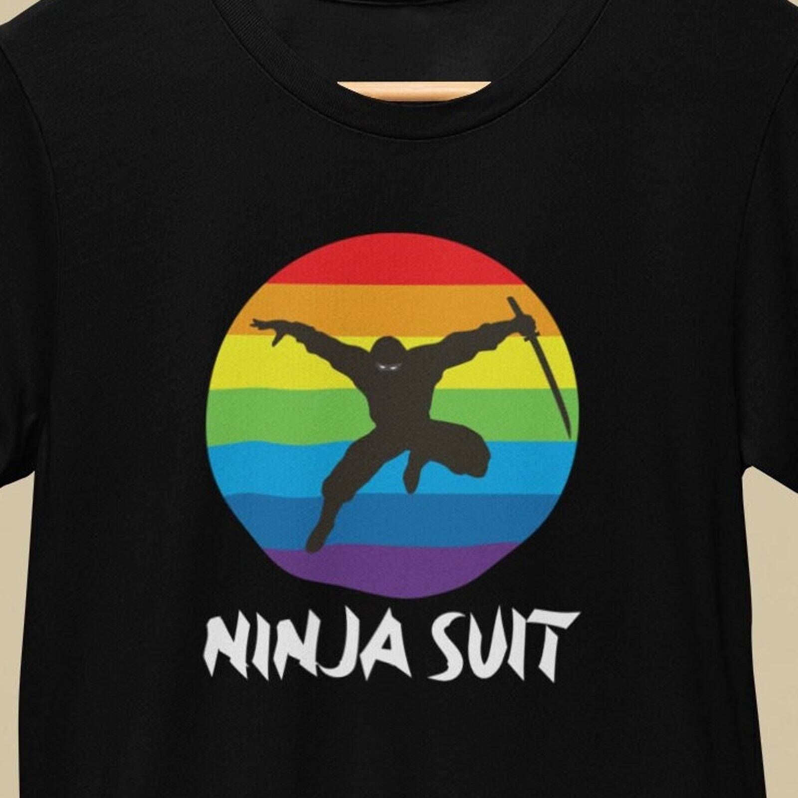 Ninja Suit Gay Pride Shirt - Sweatshirt - Hoodie - Rainbow LGBTQ Clothing Graphi