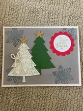 Pines ‘Tis the season Christmas holiday card kit of 6 made w/ Stampin' Up!