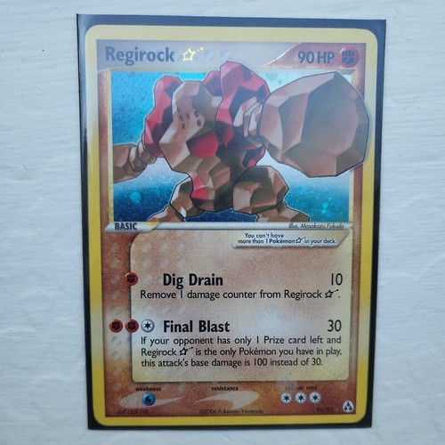Pokémon Regirock Gold Star EX Legend Maker Ultra Rare Holo #91