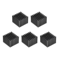 Electronic Radiators Heatsink for MOS GPU IC Chip Black 28 x 28 x 20 mm 5pcs
