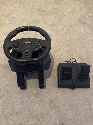 PXN V900 Gaming Steering Wheel with Pedals and Desk Clamps