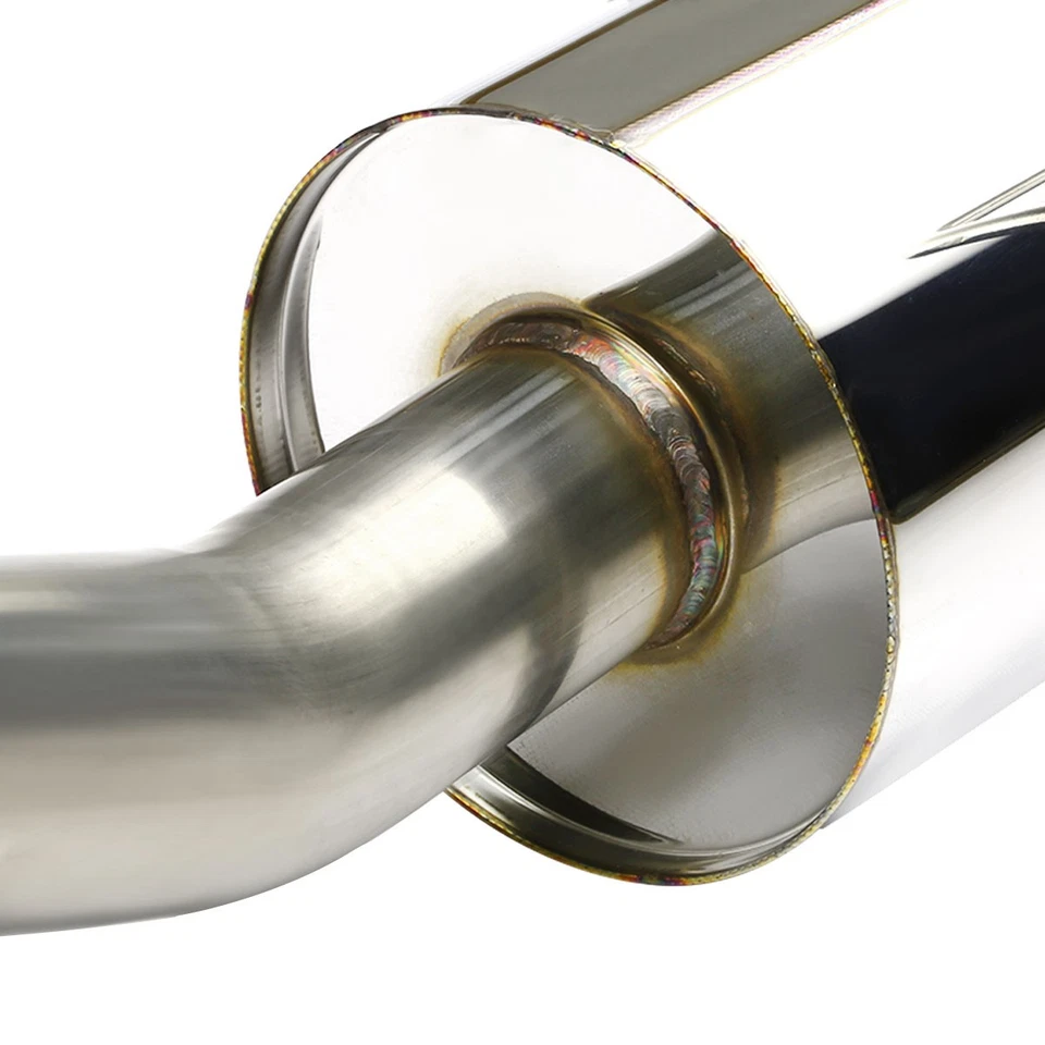 Sistema de escape para 95-99 Eclipse/Talon DOHC 4,5" punta silenciadora SS Racing Catback Foto 4 de 4