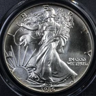 1986 PCGS MS69 Silver Eagle $1 – First Year Issue BU GEM Registry Coin