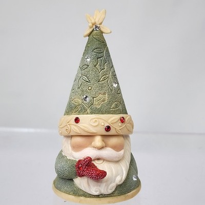 Heart Of Christmas Karen Hahn Enesco Santa Gnome #5 Mistle Gnome Green 2.5''