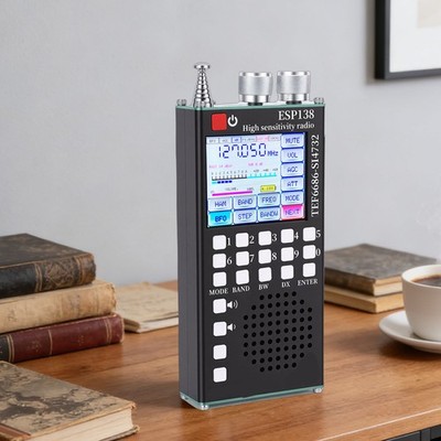 Full Band Radio FM LW MW SW Air SSB Band Dual Systems 2.4 Inch IPS Touchscreen H