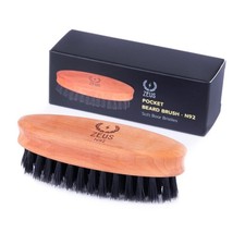 Pocket Beard  Mustache Brush for Men, Travel Size Grooming Tool with Soft Bo...
