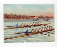 Granose Shipping card. Oxford Cambridge Rowing race at the finish line.