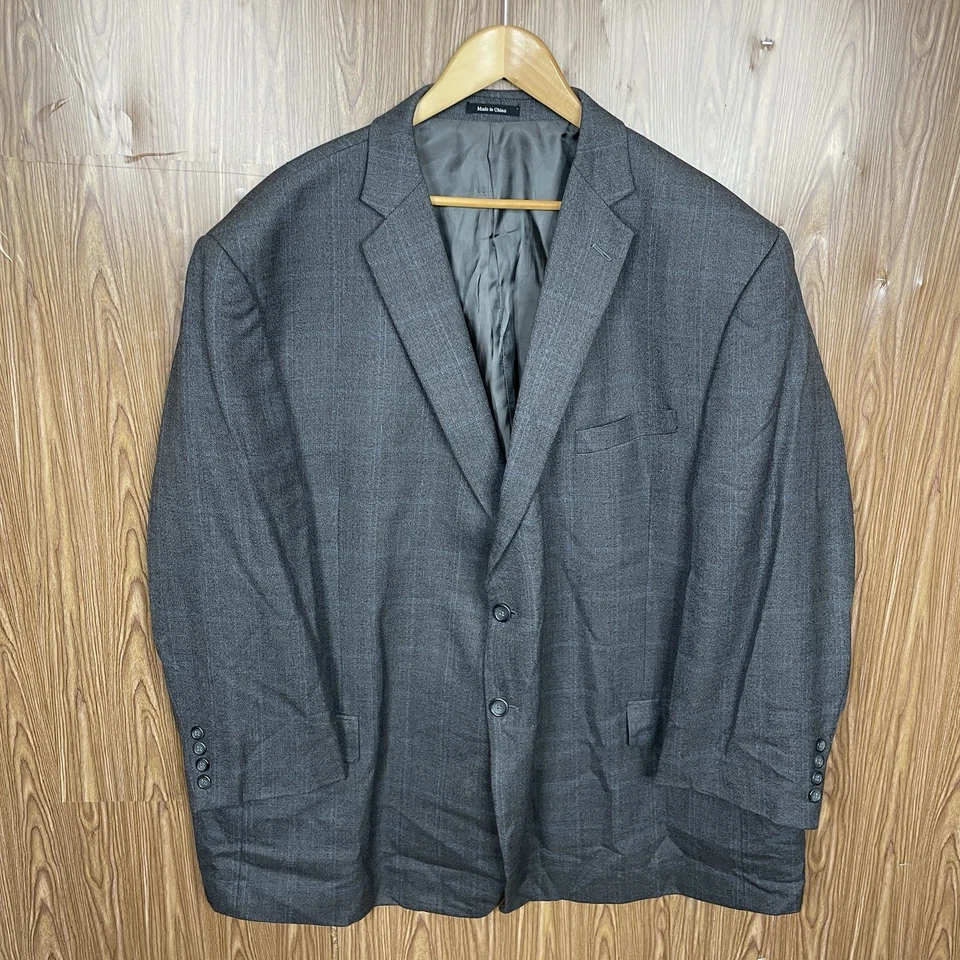 Abrigo deportivo Joseph and Feiss dorado para hombre 56R marrón azul ventana 100 % lana Foto 2 de 4