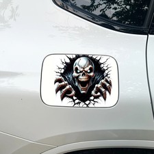 Halloween Sch&auml;del Kopf erschreckend Auto Tankdeckel Aufkleber Abziehbild