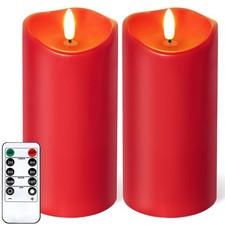 Outdoor Flameless Candles with Remote Timer - Waterproof Realistic Flickering...