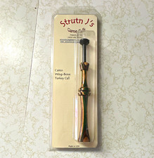 Strutn J's Game Calls Camo Wing-Bone Turkey Friction Call Made in USA