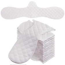 16 Pcs Cotton Bra Liners 3 Layer Reusable Boob Towel Under Breast Sweat Absor...