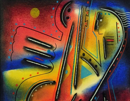 Neal Doty Mangus Mingus Mix Media Original SIGNED FINE ART PAINTING MAKE OFFER - Picture 4 of 5