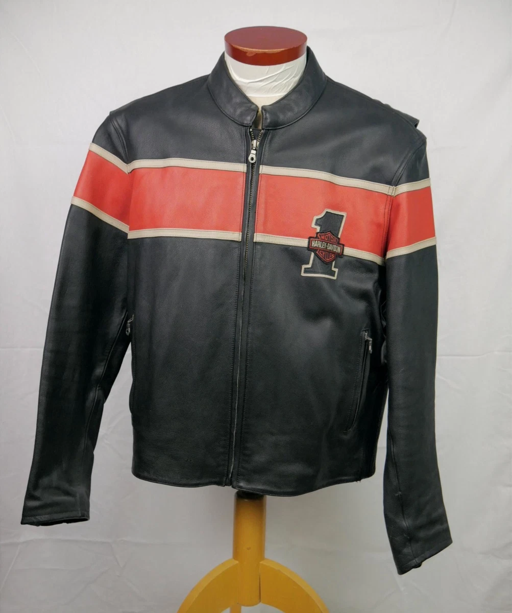 harley davidson leather racing jacket products for sale | eBay