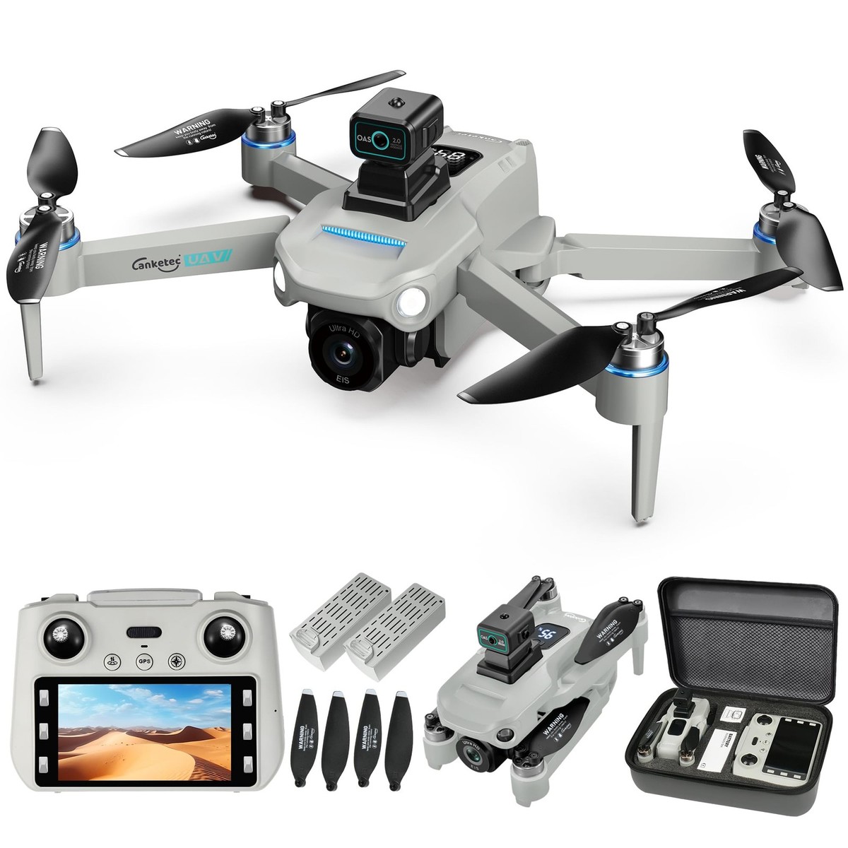 Drone with 4K UHD Camera for Adults,GPS RC Drone Brushless