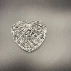 WATERFORD Crystal Heart Paperweight Vintage Made in Ireland