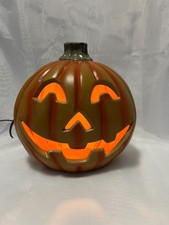 Electric Light Up Vintage Pumpkin Jack-O-Lantern