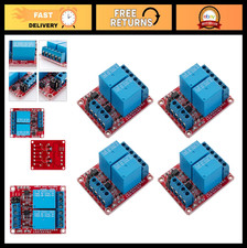 4PCS 12V 2-Channel Relay Module, Isolated Optocoupler, H/L Level Trigger, Contro