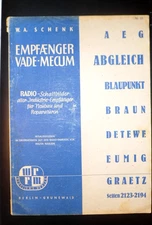 Radio wiring diagrams volume 25 adjustment AEG Blaupunkt Braun Detewe Eumig Graetz