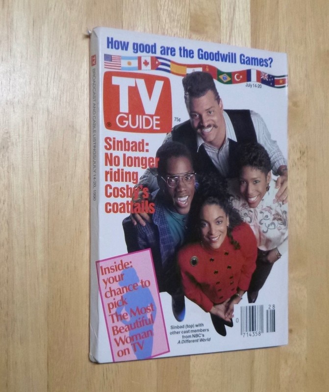 TV Guide July 14-20  1990 Sinbad-& Cast of Different World Charlotte, NC