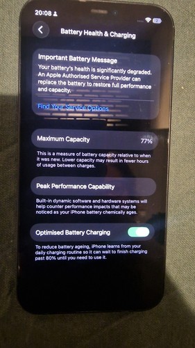 iPhone 12 64GB schwarz, entsperrt 77% Batteriezustand