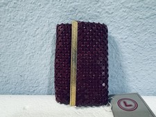 Vintage Maroon Mesh Key Holder Folding Case Lifinia Mesh NEW