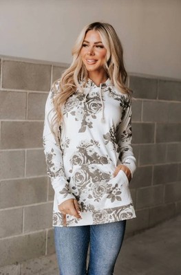 Ampersand Ave Side Slit Hoodie Hopelessly Devoted