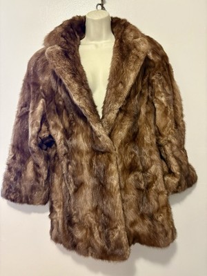 Vintage Lowenthal's Furrier Women Brown Mink Natural Fur Coat Large
