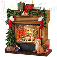 Christmas Snow Globes with 6H Timer, Lighted Musical Snow Globe Gnomes and Do...