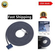 Durable Braided 6.6ft USB-C to Magnetic Fast Charging Cable in Midnight Blue