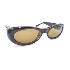 Gianni Versace Vintage MOD. 248 COL. 900 Brown Oval Sunglasses Brown Lens Italy