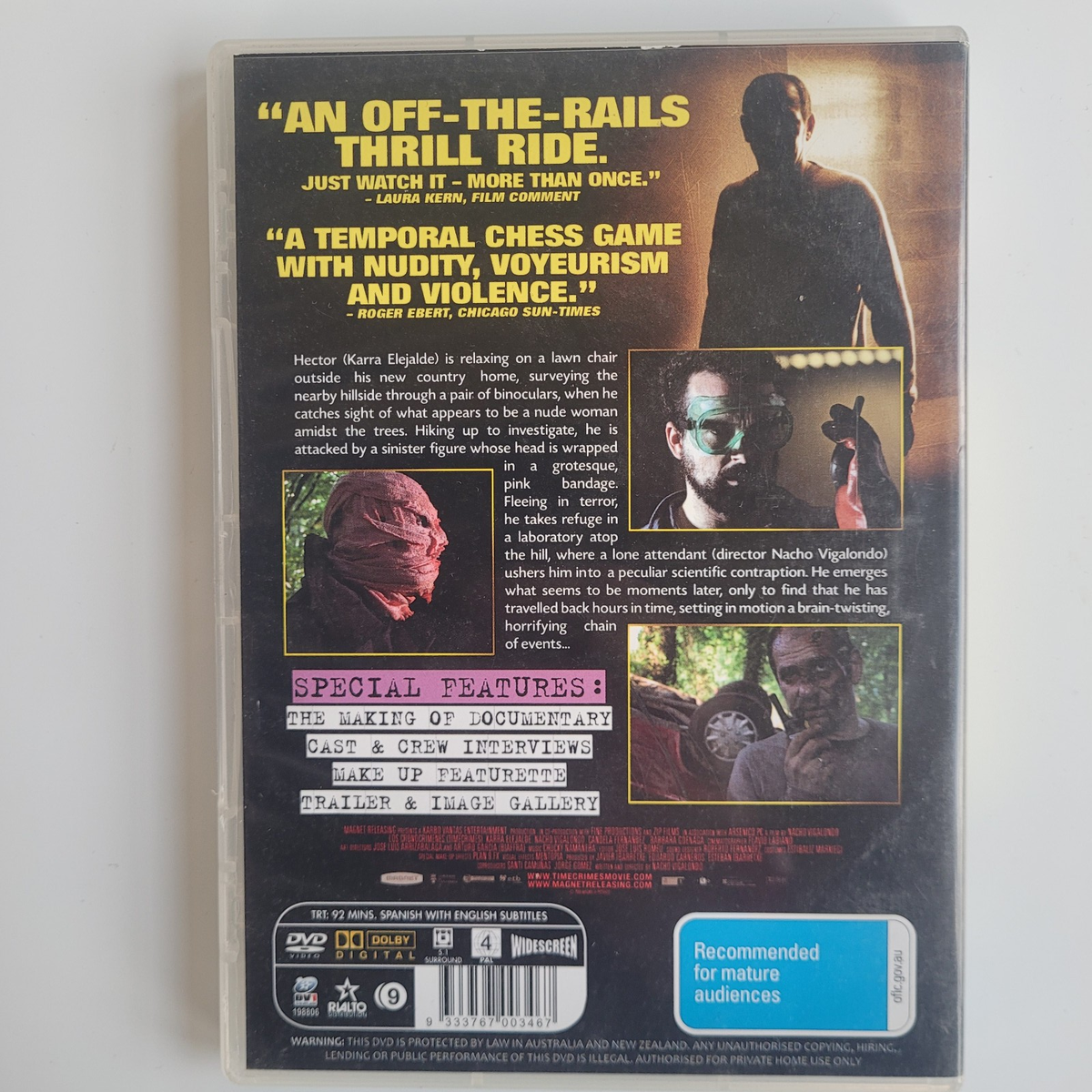 Timecrimes Region DVD Spanish Time Travel Thriller Movie