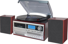 ODC128BT 3-Speed Turntable with Cassette Player/Recorder, CD,MP3 SD Card/Usb Pla