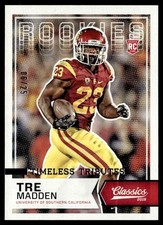 2016 Panini Classics Timeless Tributes Silver Tre Madden Rookie 06/25 USC