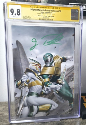 Mighty Morphin Power Rangers #50 CGC 9.8 Virgin Variant Signed Jason David Frank