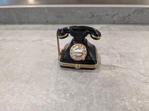 Limoges Telephone trinket box/ pill box - hand painted - excellent condition