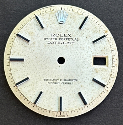 Vintage Rolex Oyster Perpertual Datejust Watch Dial For 36mm Case 1601 1603 1600