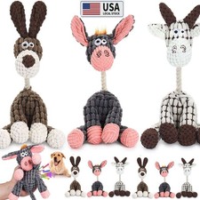 Plush Dog Squeaky Toys Bite Resistant Dogs Chew Toy Puppy Teeth Cleaning Toys US