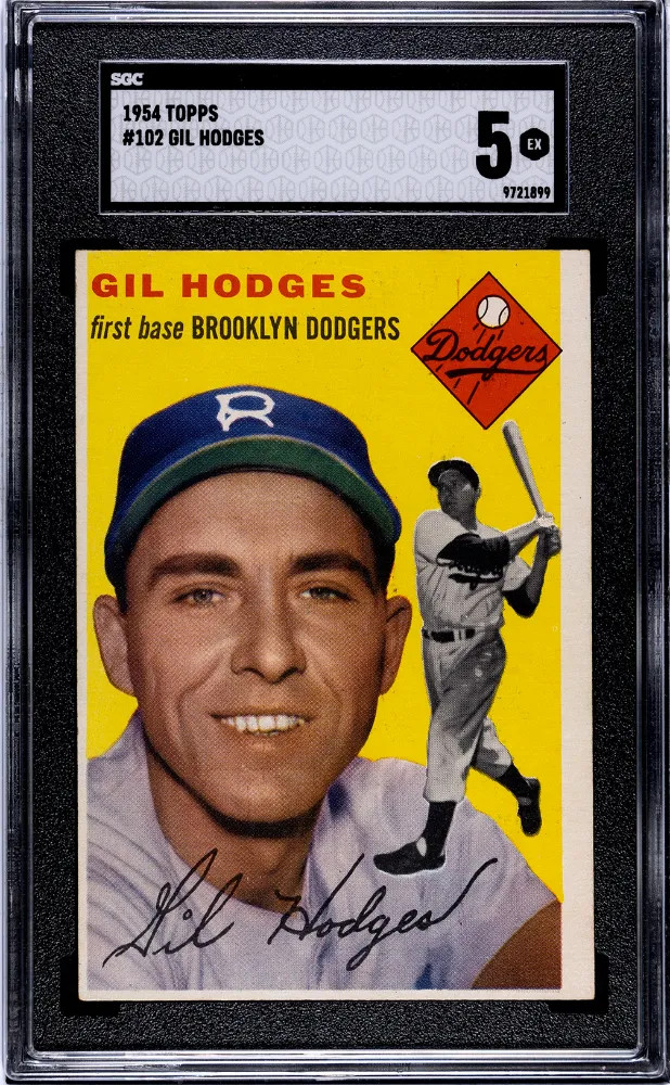 1954 Topps Gil Hodges #102 SGC 5