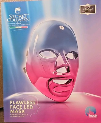 Secret Collagen Flawless Face LED Mask Cordless Touch Screen Multicolor Therapy