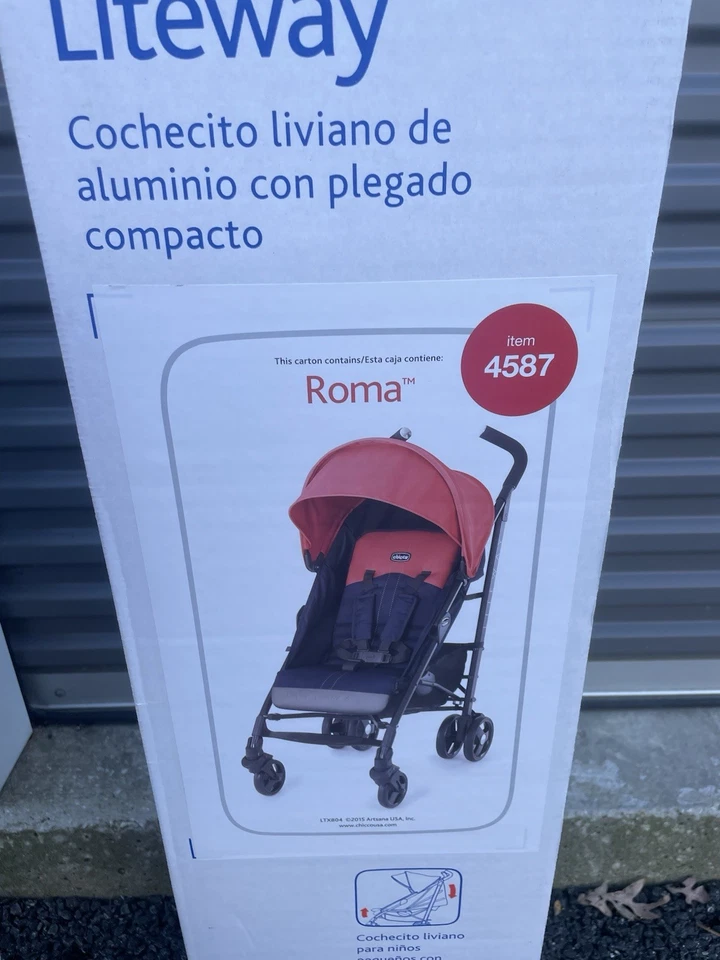 Chicco Liteway Stroller Compact Fold Lightweight Frame Umbrella Baby Roma - Image 2 of 4